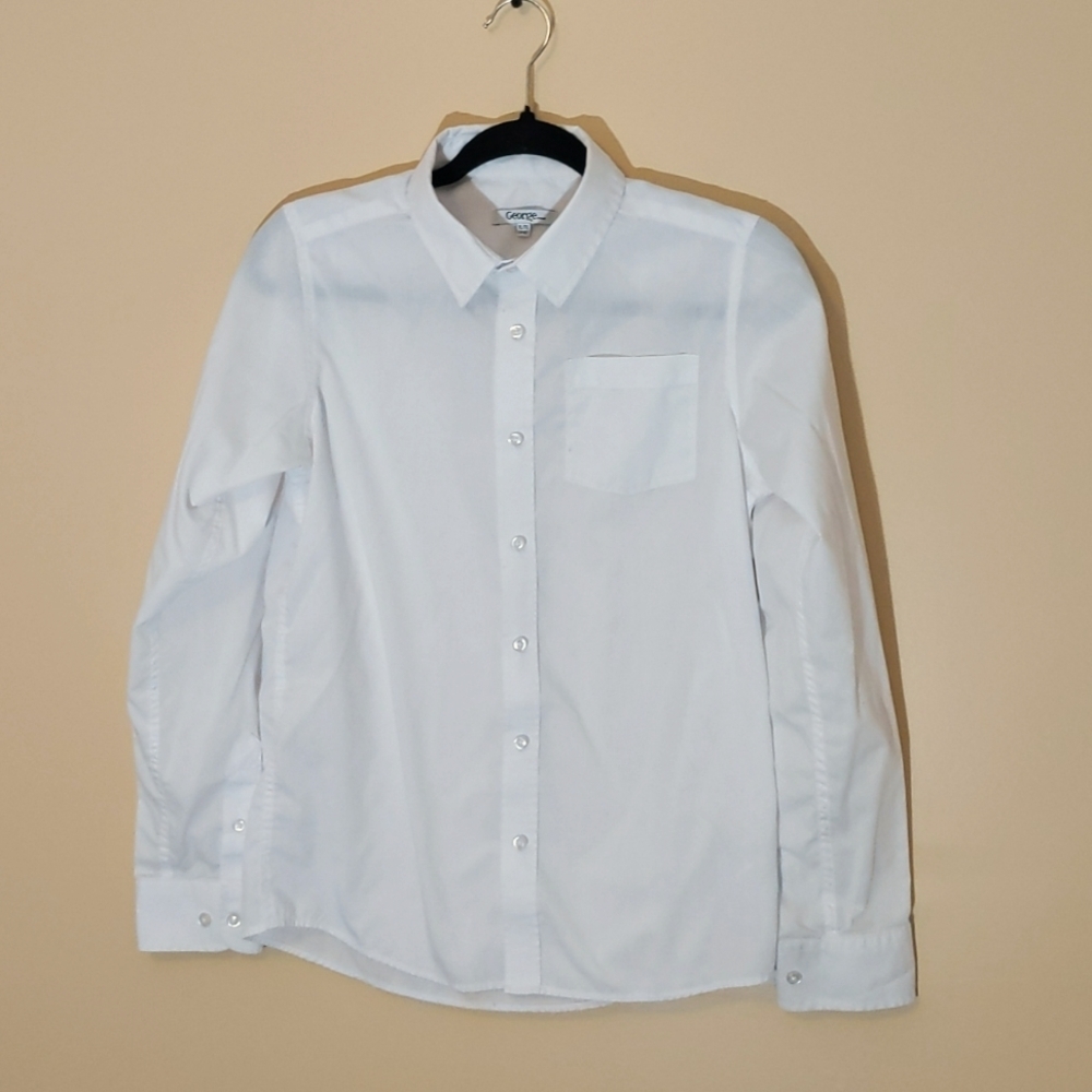 💵2/$10Bundle and Save💵 George| White Button Down Formal Shirt